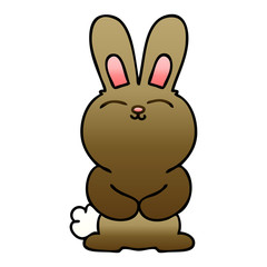 quirky gradient shaded cartoon rabbit