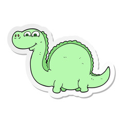 sticker of a cartoon dinosaur