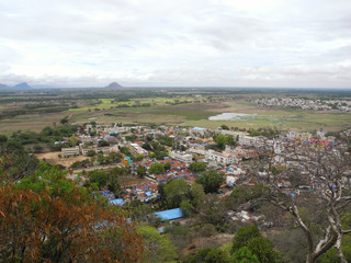 Fototapeta na wymiar Small town landscape, India, Tamil Nadu