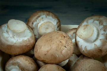 Fresh whole brown (Baby Bella) mushrooms
