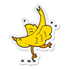 sticker of a cartoon bird