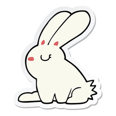 Obraz premium sticker of a cartoon rabbit