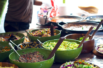 a street food market