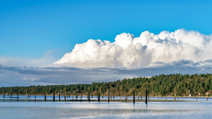 Cumulus clouds Over Puget Sound
