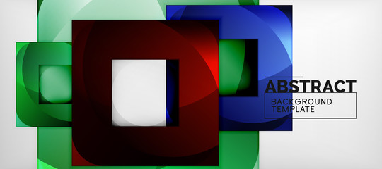 Fototapeta premium Abstract squares geometric background can be used in cover design, book design, website background