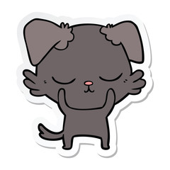 Obraz na płótnie Canvas sticker of a cute cartoon dog