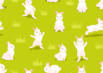 Seamless pattern with cute Easter Bunnies.