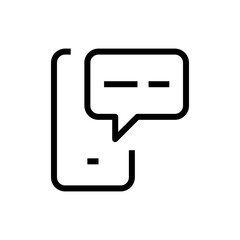 Mobile chat icon. Talk sign