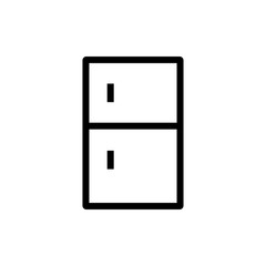 Refrigerator icon. Home kitcken sign