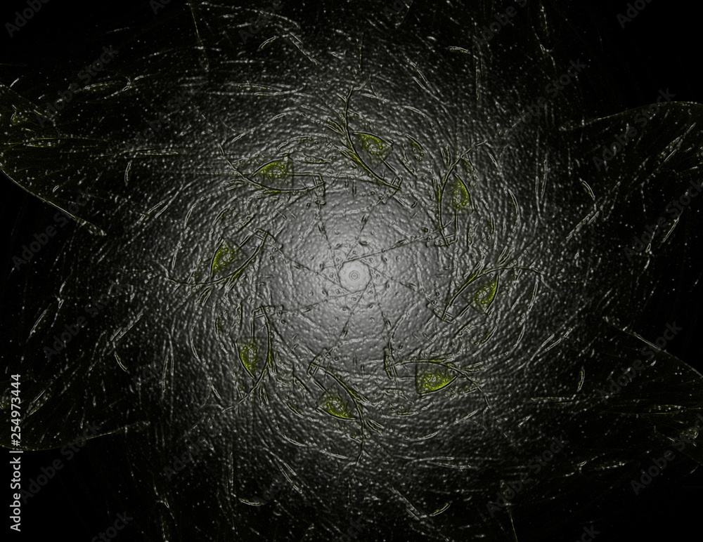 Poster abstract fractal color background with crossing circles and oval. motion illustration.