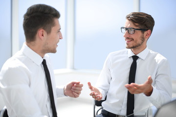 Working process in a modern office