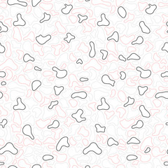 Fluid, liquid flow shapes pattern. Geometric Seamless pattern. Abstract vector illustration with geometric elements, shapes.