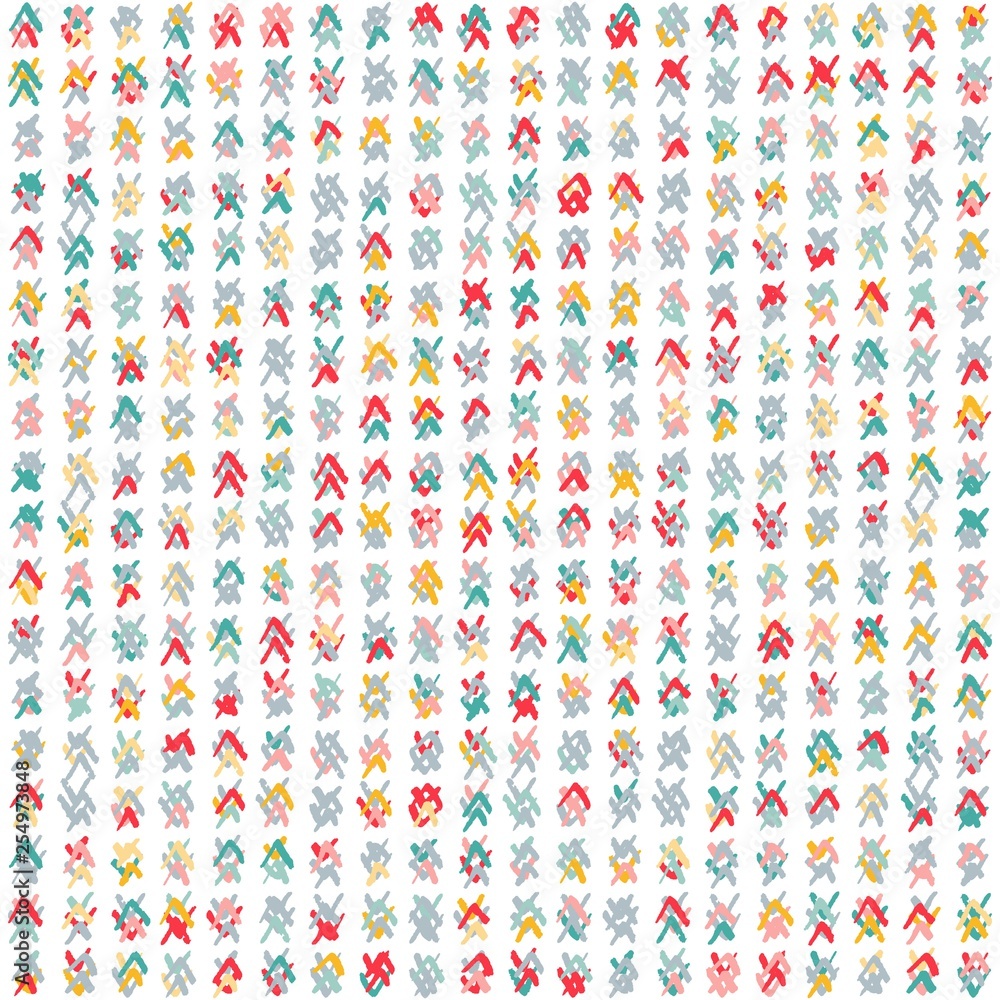 Poster funny colorful seamless pattern with whimsical shapes. vector decorative carnival background. holida