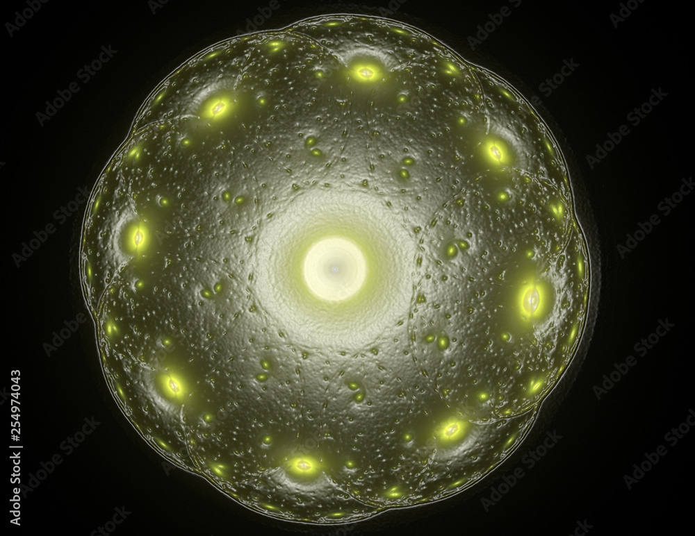 Poster abstract fractal color background with crossing circles and oval. motion illustration.