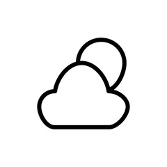 Cloud and sun icon. Weather sign