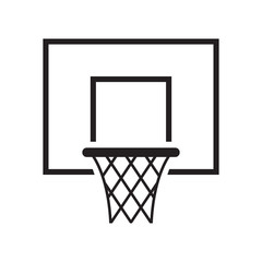 Black basketball basket icon. Vector illustration © Sylfida
