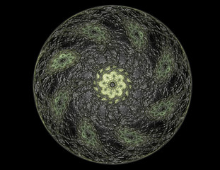 Lacy colorful clockwork pattern. Digital fractal art design. Abstract design of sacred symbols signs geometry. Designs of astrology alchemy magic. Geometric Spiral. Abstract Colorful Fractal Texture.