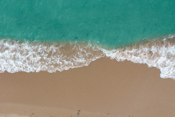 Summer time and sea landscape with beach 