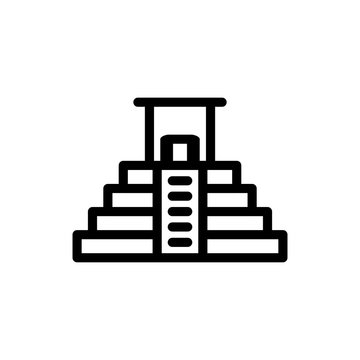 recommend clip art: Aztec pyramid icon.Maya   architecture sign