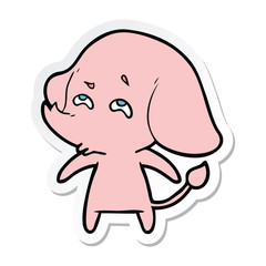 sticker of a cartoon elephant remembering
