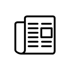 Fototapeta premium News paper icon. Gazette sign