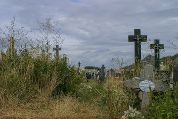 Cemetery in village of Burgos. Spain