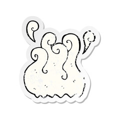 retro distressed sticker of a steam cartoon element
