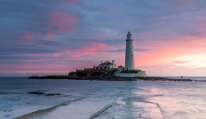 St Mary's Lighthouse and the causeway