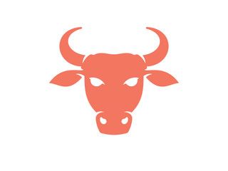 Bull head logo. Bull icon isolated on white background