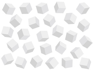 Set of cube icons isolated on white background. Vector iluustration