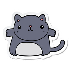 sticker of a cartoon cat