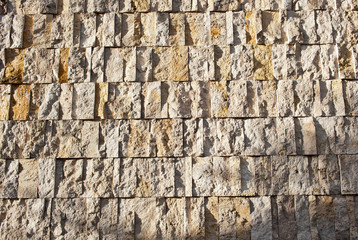 Mauerwerk des Basisbaus der Ohel-Jakob-Synagoge, Anklang an Klagemauer in Jerusalem, Jüdisches Zentrum, Jakobsplatz, München, Bayern, Deutschland