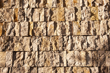 Mauerwerk des Basisbaus der Ohel-Jakob-Synagoge, Anklang an Klagemauer in Jerusalem, Jüdisches Zentrum, Jakobsplatz, München, Bayern, Deutschland