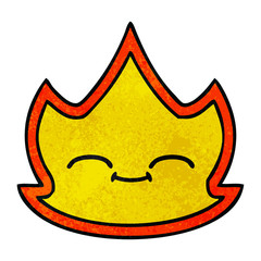 retro grunge texture cartoon fire