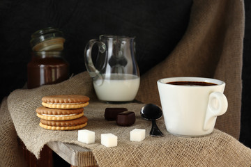 Morning coffee in the village.