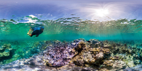 360 of snorkeler in Palmyra
