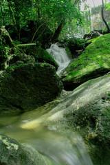 Obraz na płótnie Canvas selarong waterfall in bantul, yogyakarta