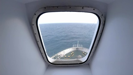 Irish ferry driving to Dublin harbour - Ireland