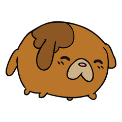 cartoon of cute kawaii dog