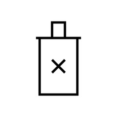 File trash icon. Remove sign