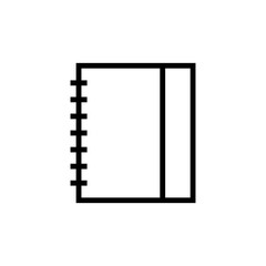 Notebook icon. Typing sign