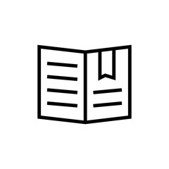 Notebook icon. Study education sign