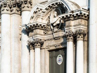 decoration of portal of Duomo Nuovo in Brescia