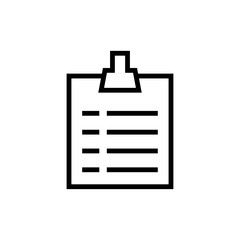 Medical clipboard icon. Checklist sign
