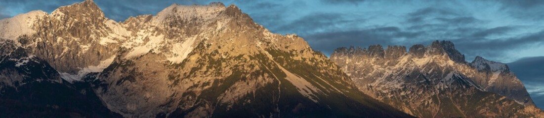 Wilder Kaiser Sonnenuntergang Panorama