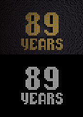 Golden number eighty-nine years. 3D render