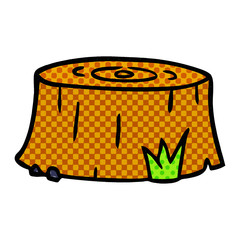cartoon doodle of a tree log