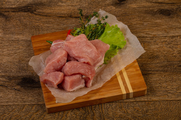 Raw pork meat for roast