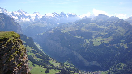 View over Wengen in Swizerland