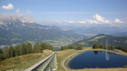 View from above near Ellmau in Austria